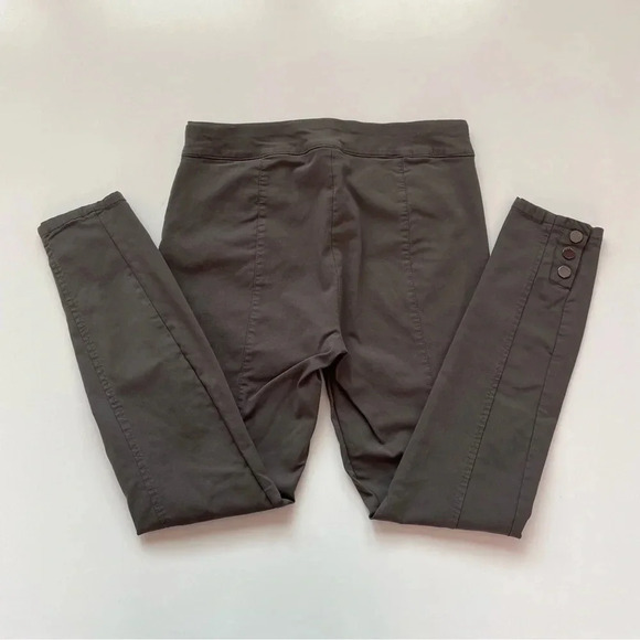 CALVIN KLEIN Ankle Pants Gray Stretch Buttons Business Casual Work Size S - Picture 3 of 14